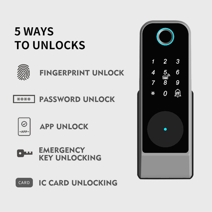 Metal Door Smart Lock Double