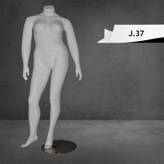 Headless Female Mannequin Matte White Color