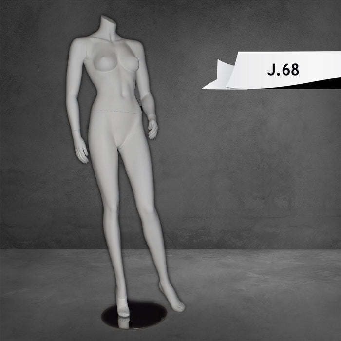 Headless Female Mannequin Matte White Color