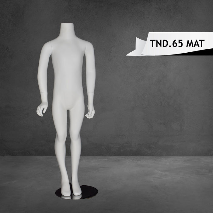 Headless Mannequin Kids Matte White Color