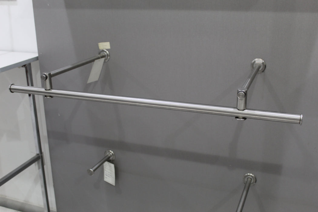 Round Glass Shelf with Hanging Rod
