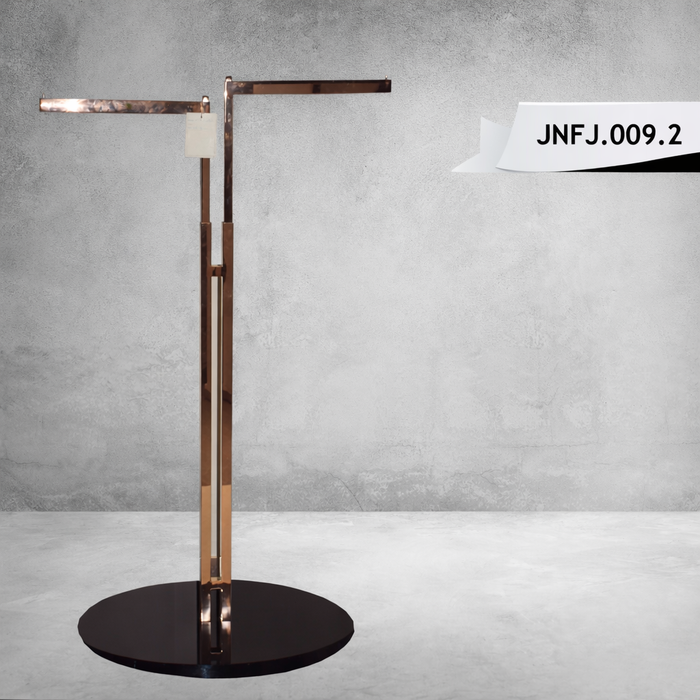 Rose Gold Double Arm Clothing Display Stand