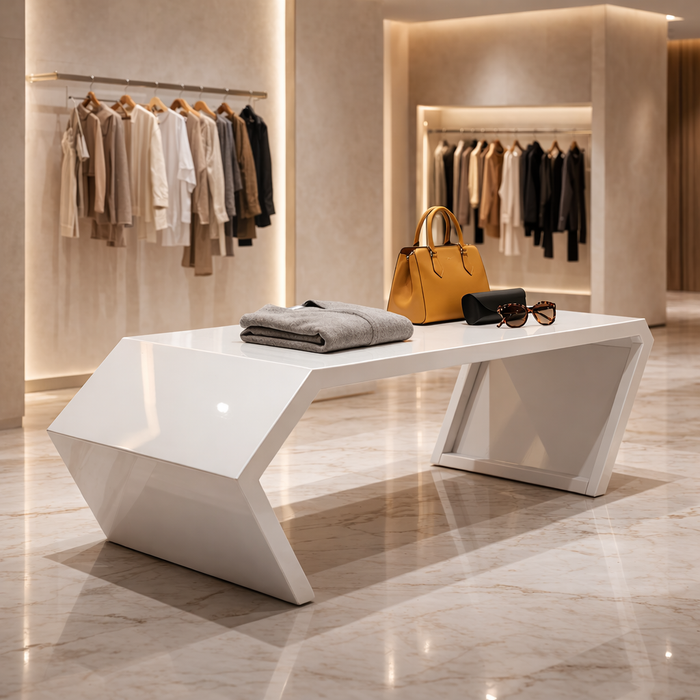 Modern White Display Table