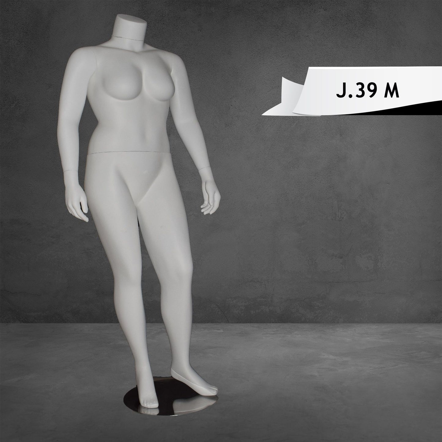 Headless Female Mannequin Matte White Color