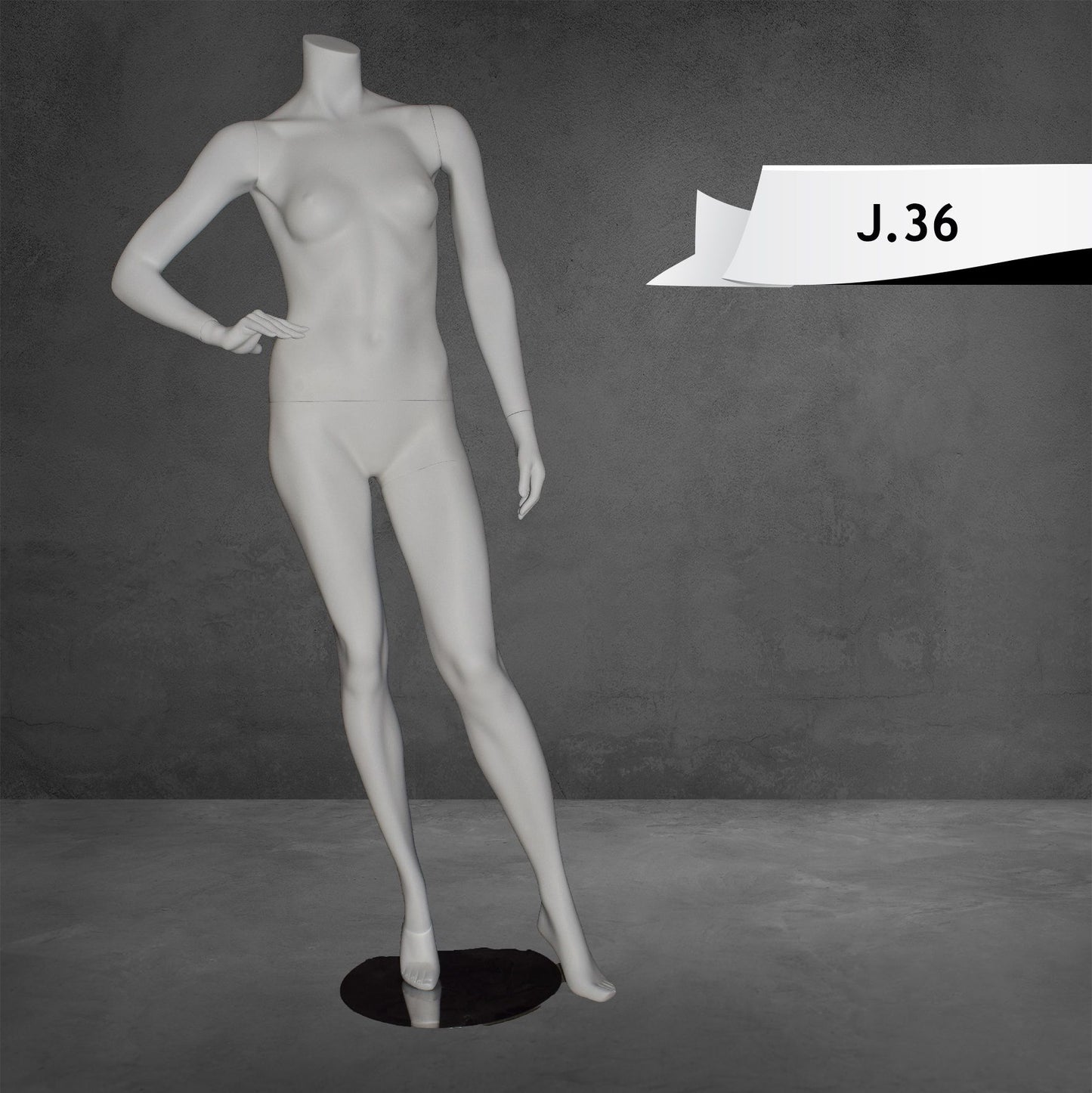 Headless Female Mannequin Matte White Color