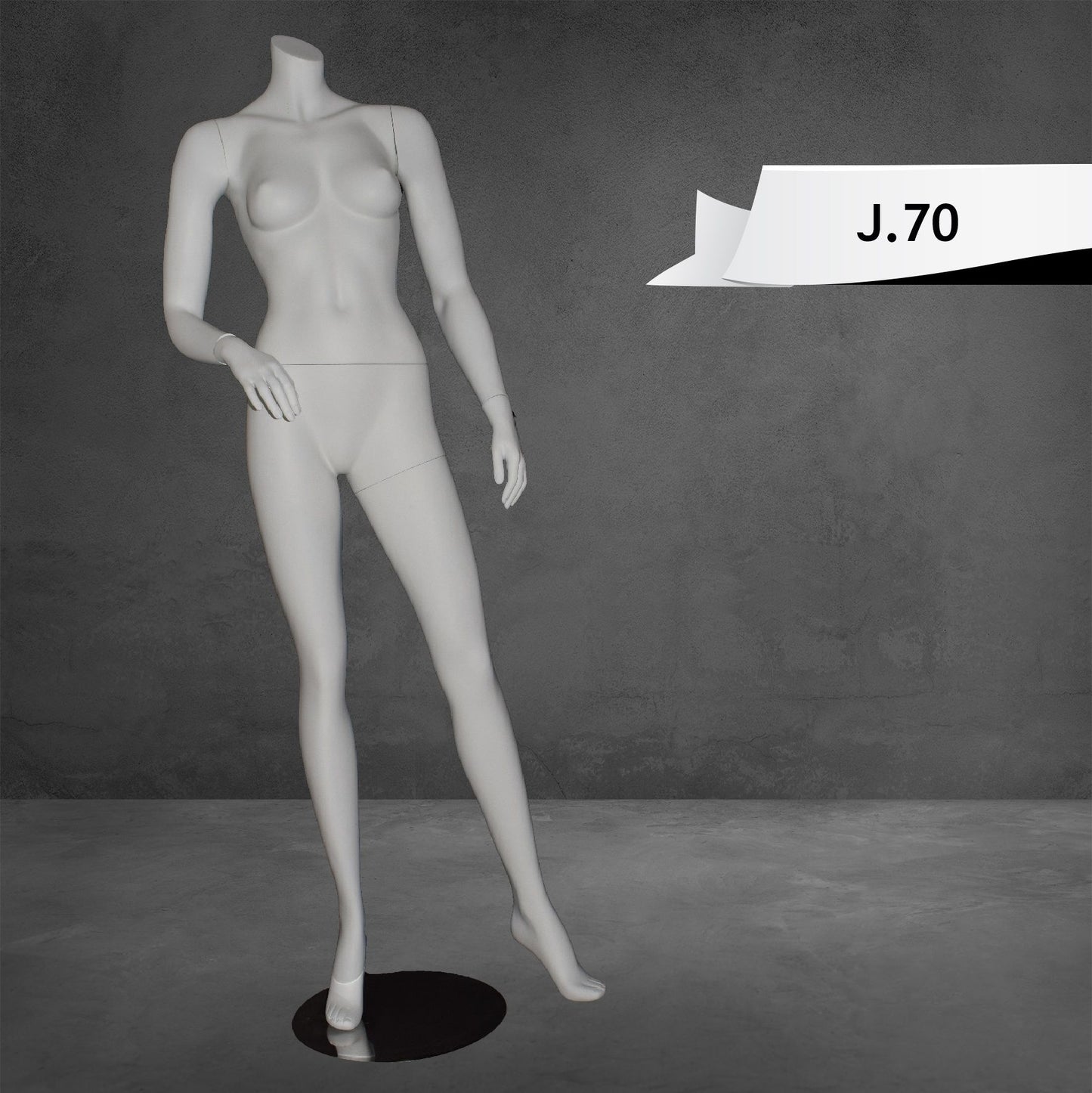 Headless Female Mannequin Matte White Color