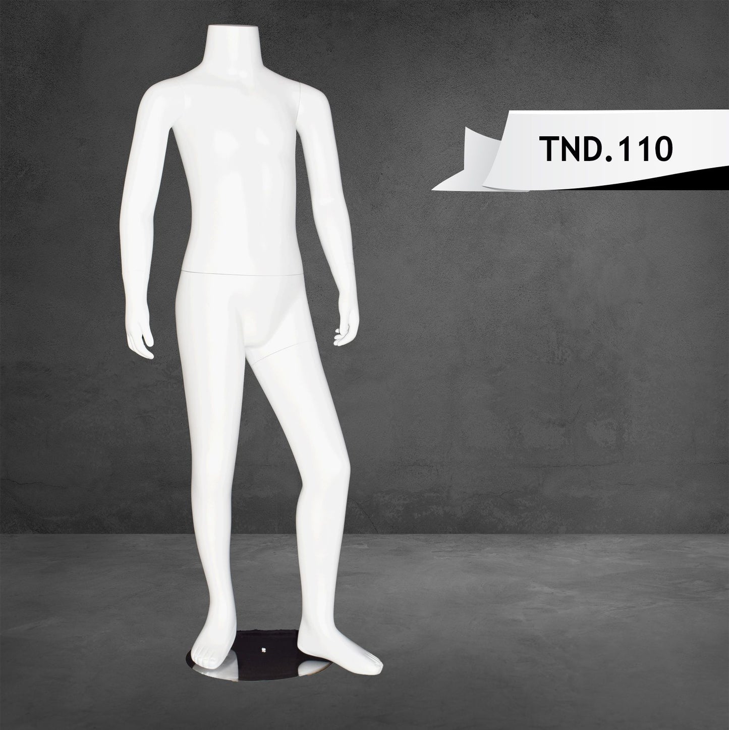 Headless Mannequin Kids Matte White Color