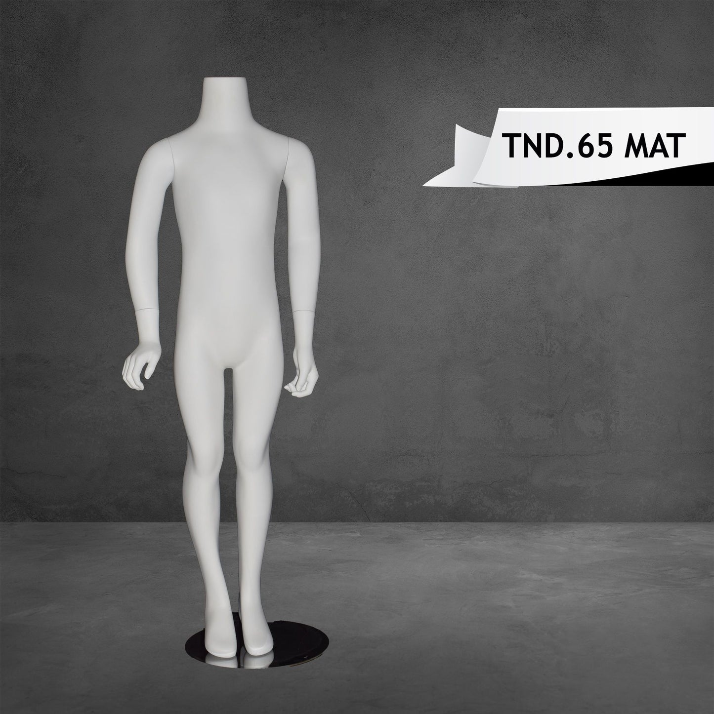 Headless Mannequin Kids Matte White Color