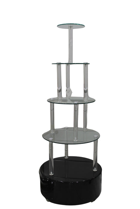 Glass Layer Display Stand with Acrylic (Black)