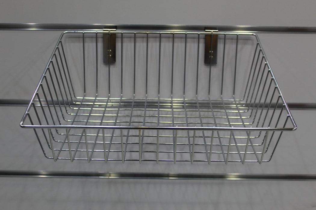 Angled Slatwall Wire Basket