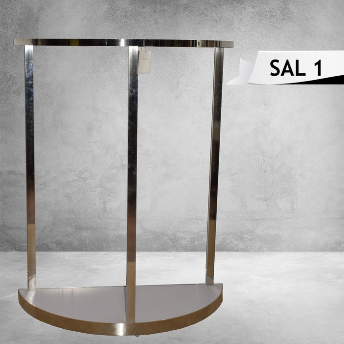 Chrome Clothing Display Stand – Semi-Circle