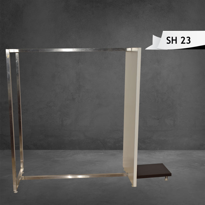 Chrome Clothing Display Rack – Dual Base
