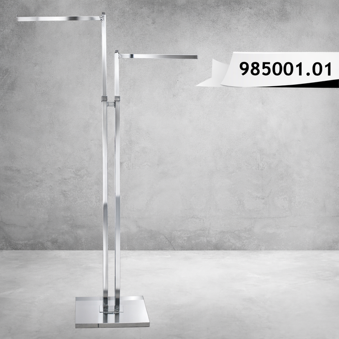 Chrome Double Arm Clothing Display Stand