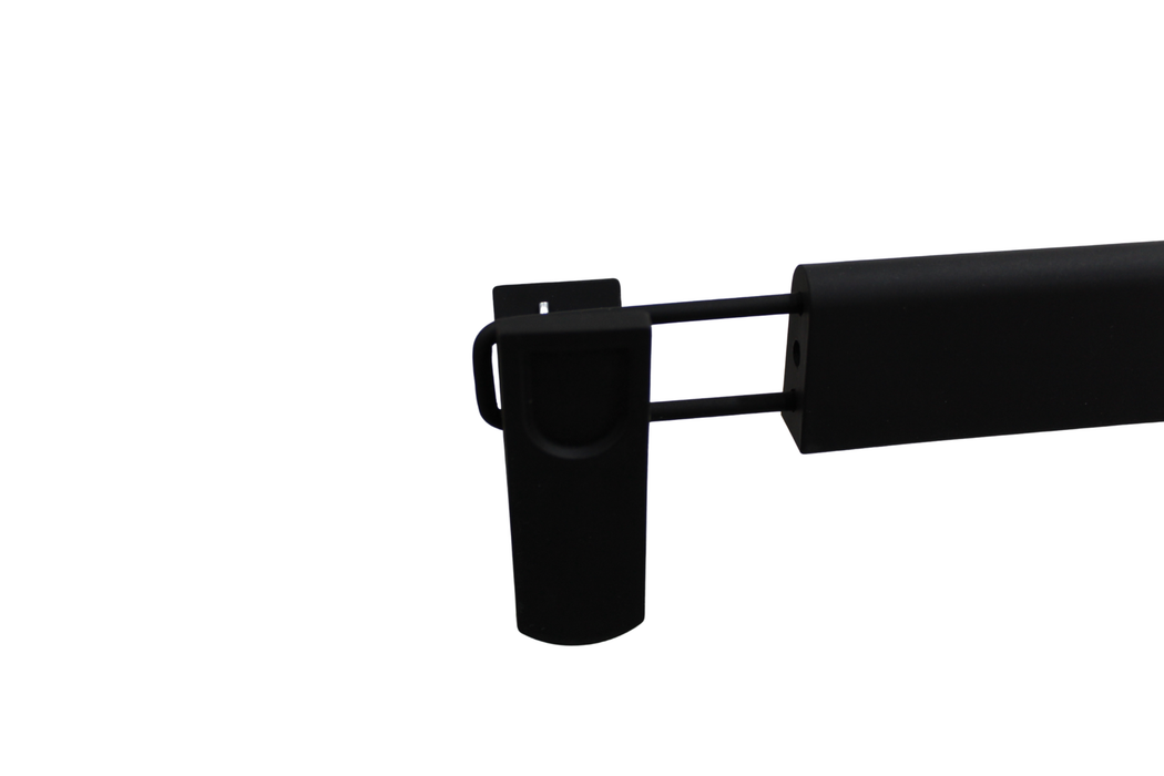 Plastic Black Hanger With Clips