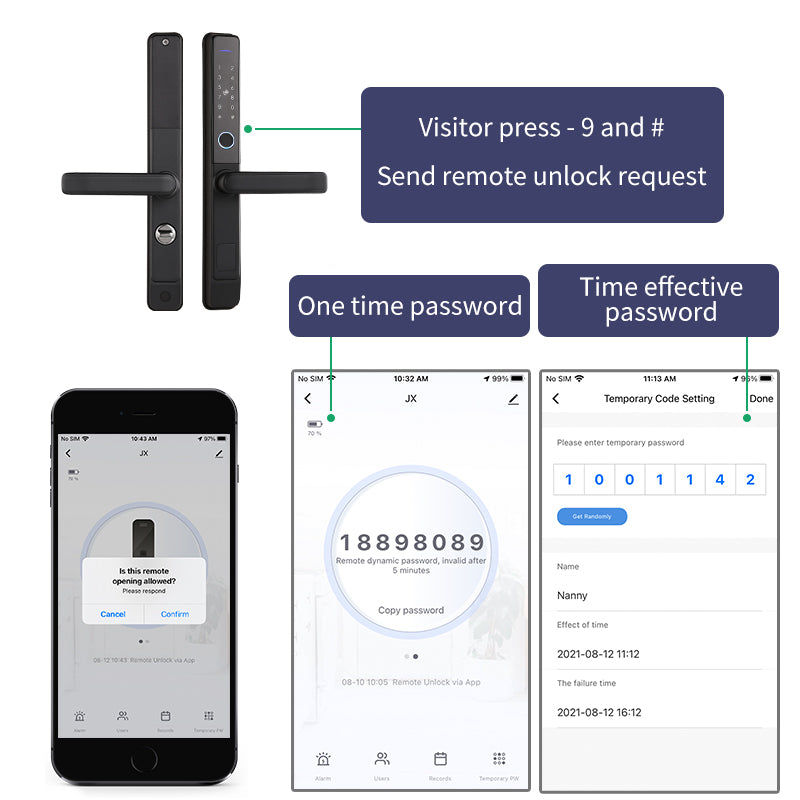 Slim Profile Smart Lock (Aluminum Door)