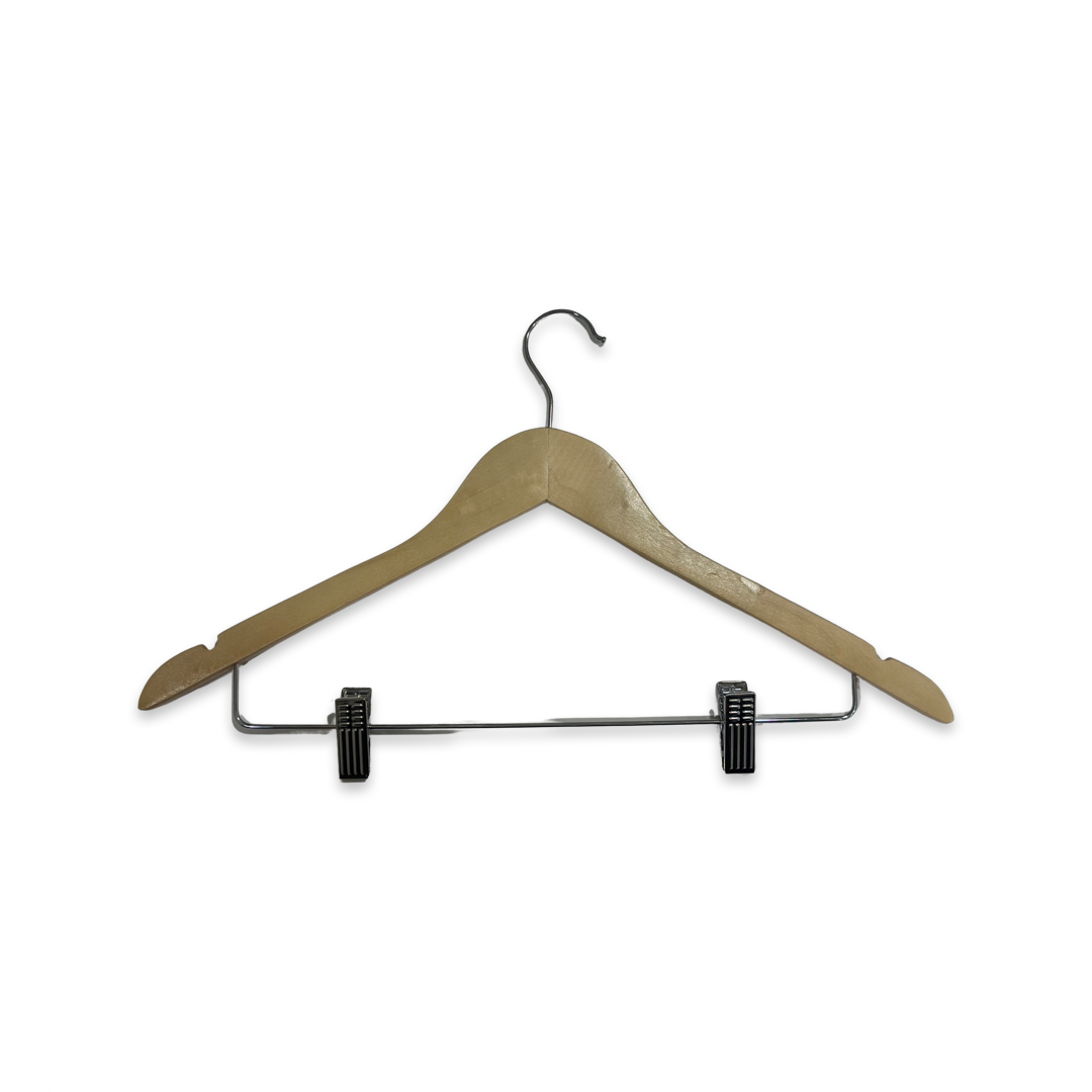Clothes Hanger W/ Clips/100 Pcs