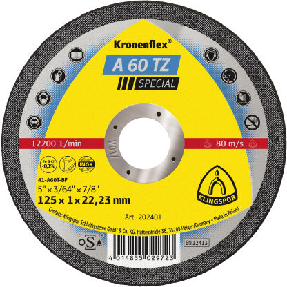 4" SP SS Cutting Disc A60 TZ 1MM