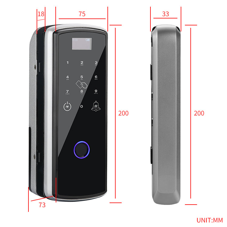 Glass Profile Smart Lock